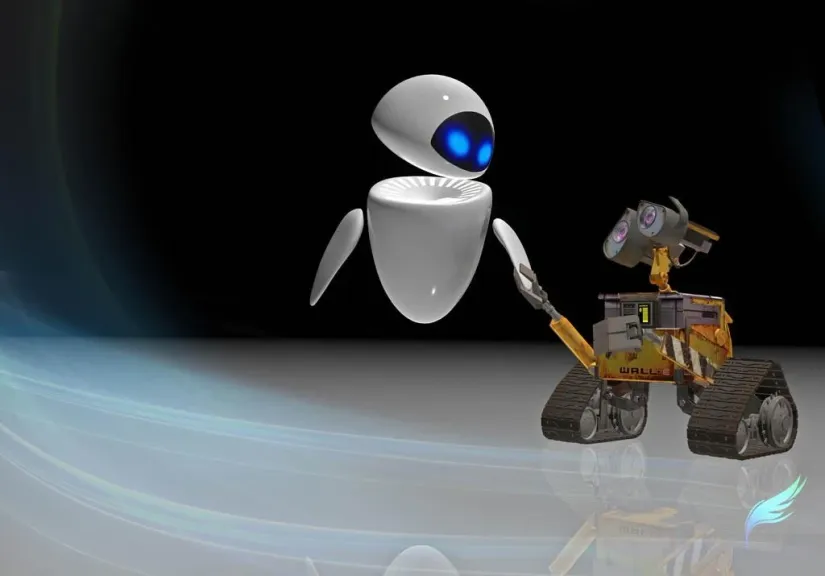 WALL-E y EVE — un robot del pasado y un asistente de IA que ayuda a gestionar el sitio web de una pequeña empresa