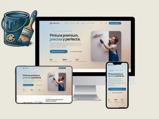 Landing profesional para pintor