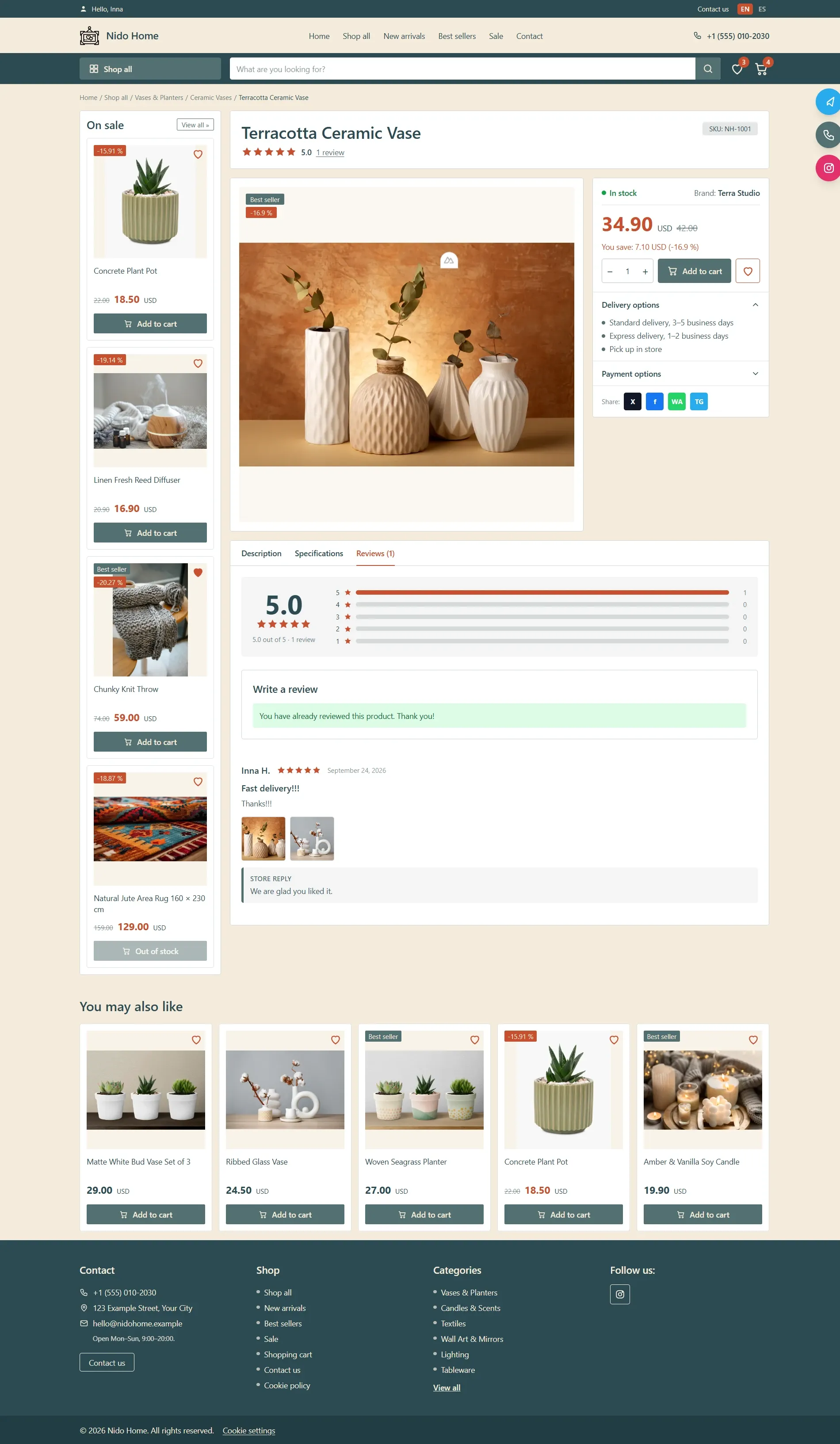 Página de Producto (Product Page)